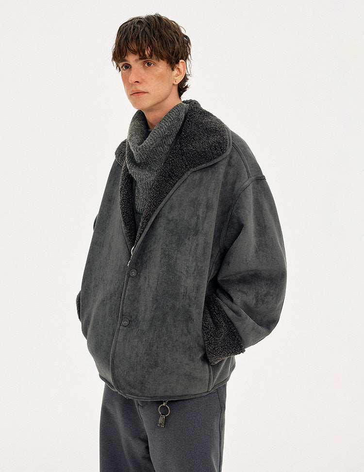 Reversible Fleece Collar Jacket