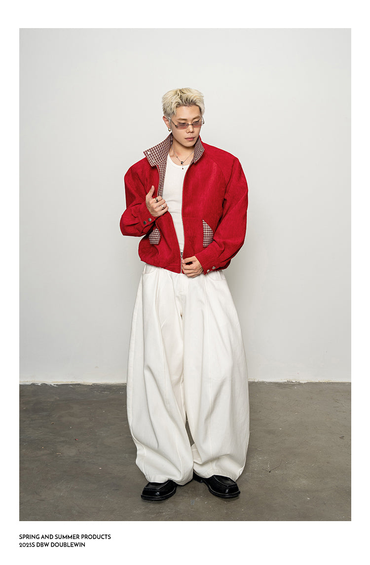 Glossy High-Color Wide Short Jacket