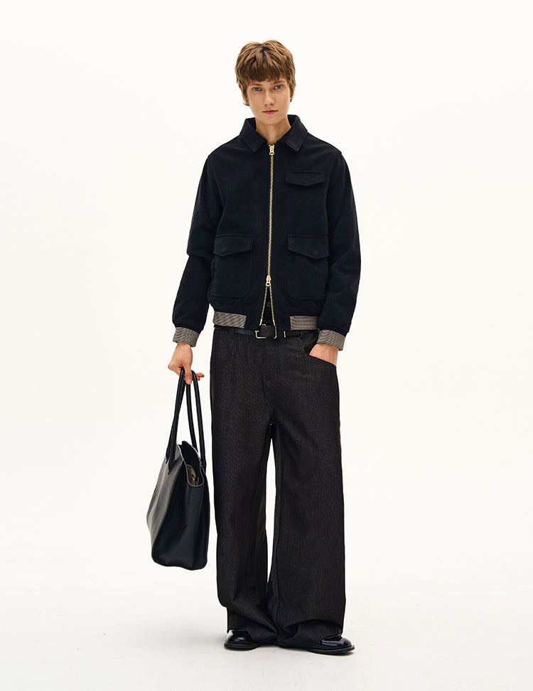 Multi-Pocket Double-Zipper Jacket