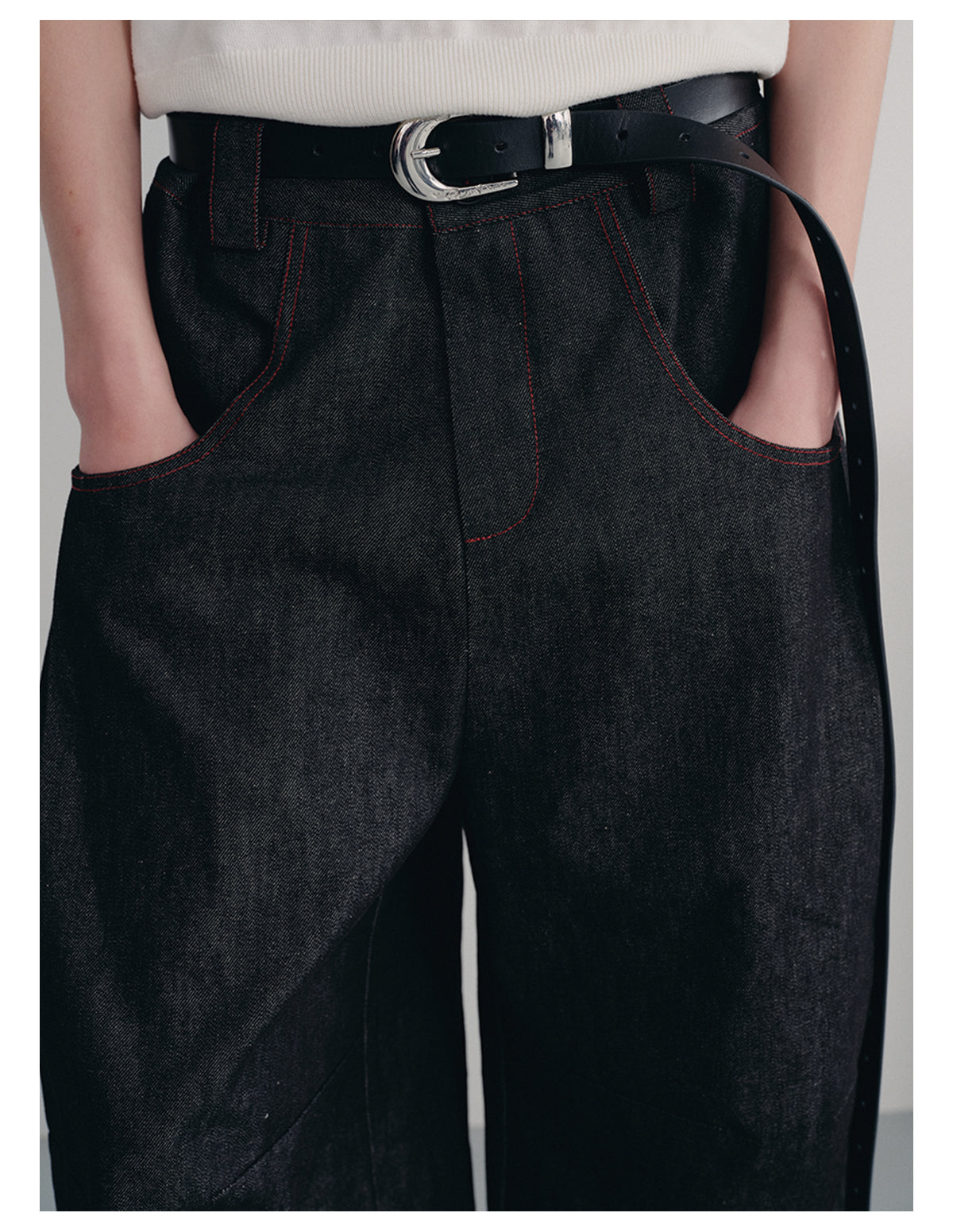 Pleated Original Denim Pants