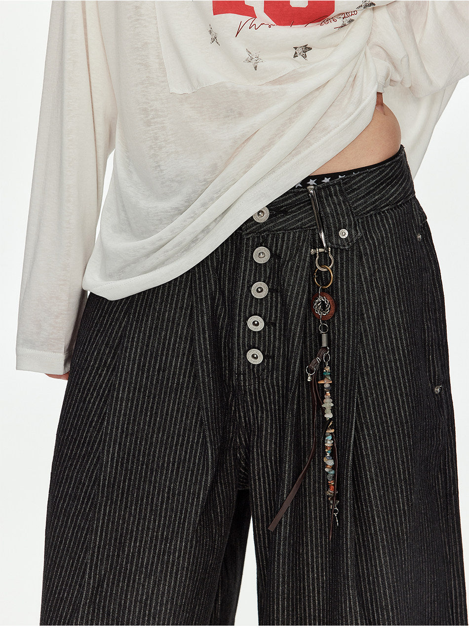 Paris Button Design Shorts