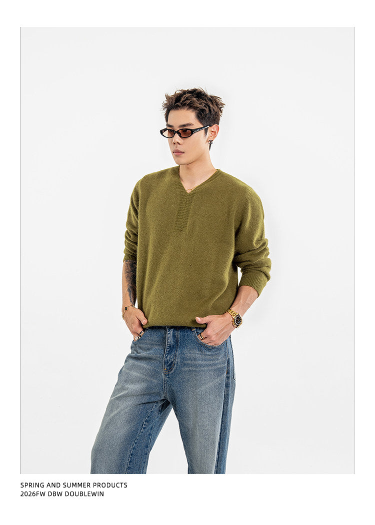 Wool V-neck Sweater