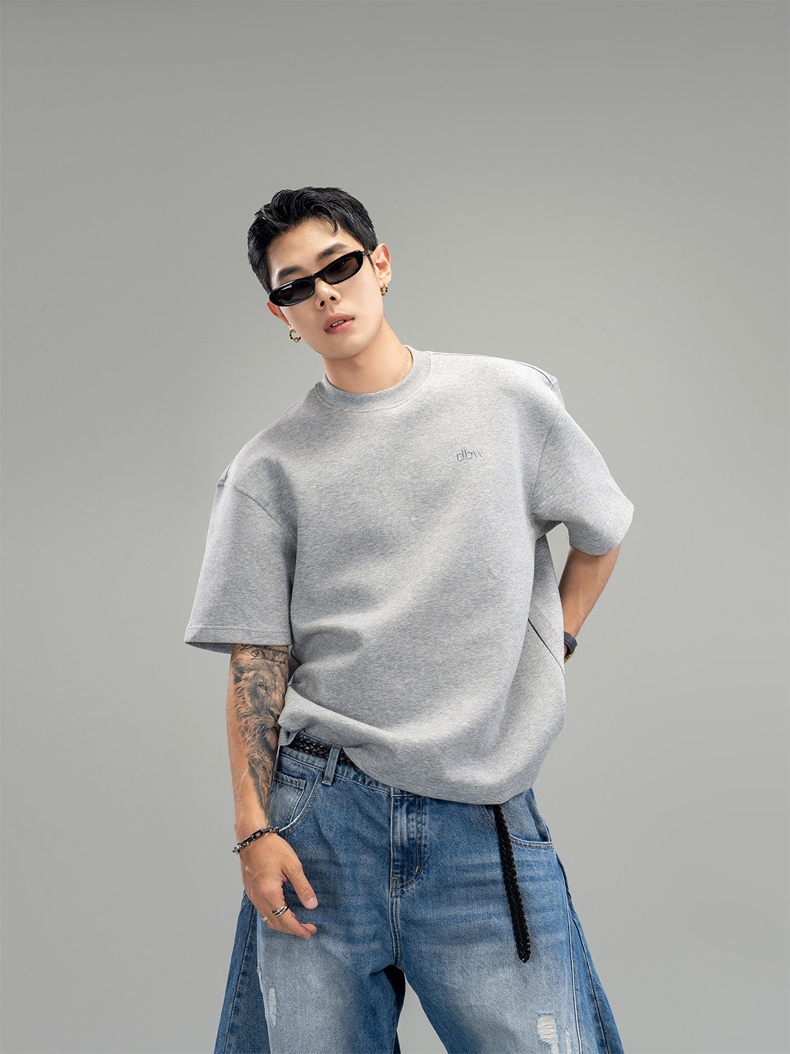 Air Layer Pure Color Loose-Fit T-Shirt