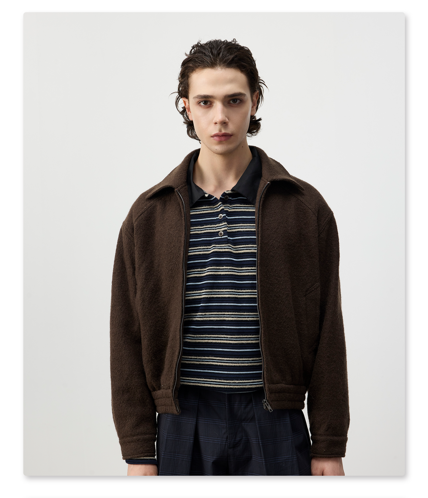 Short-length wide jacket