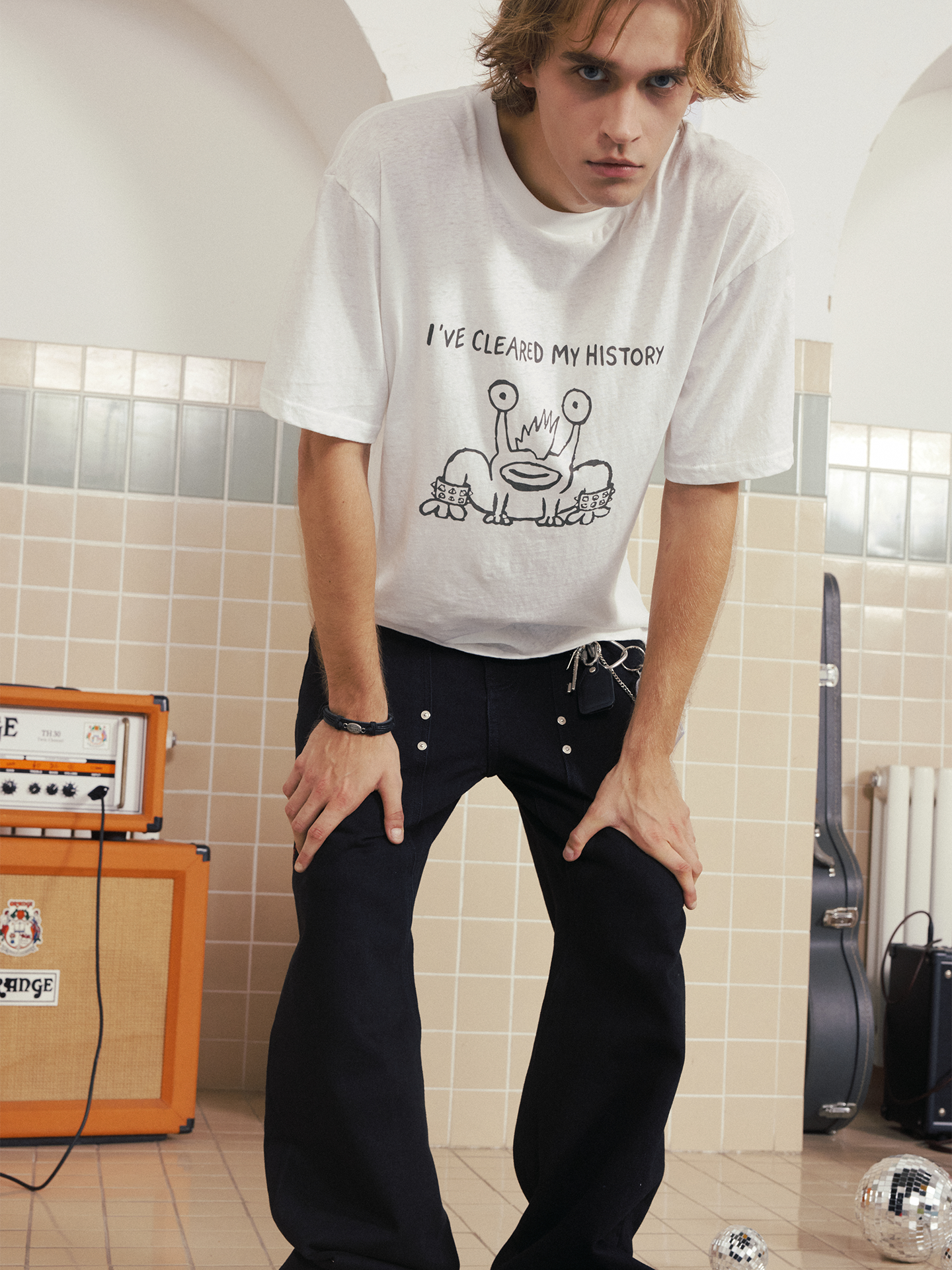 Oversized Vintage-Print T-Shirt