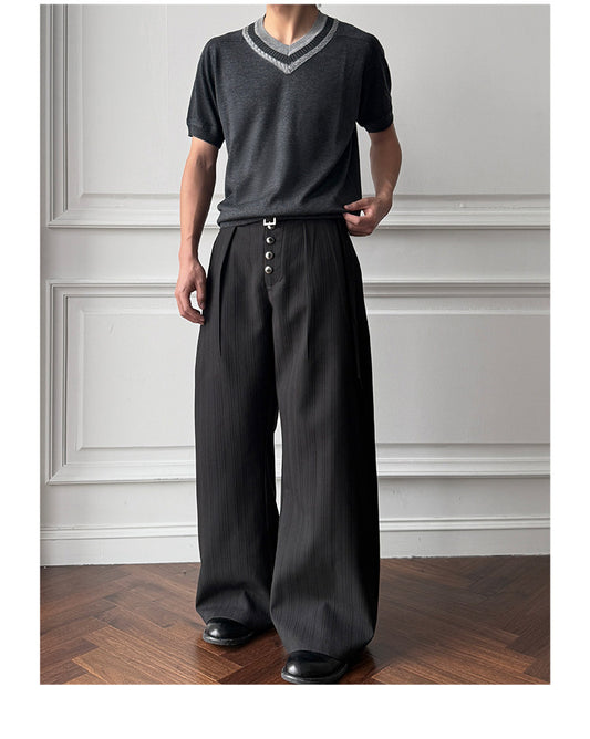 Silk-Wool Blend V-Neck Knit