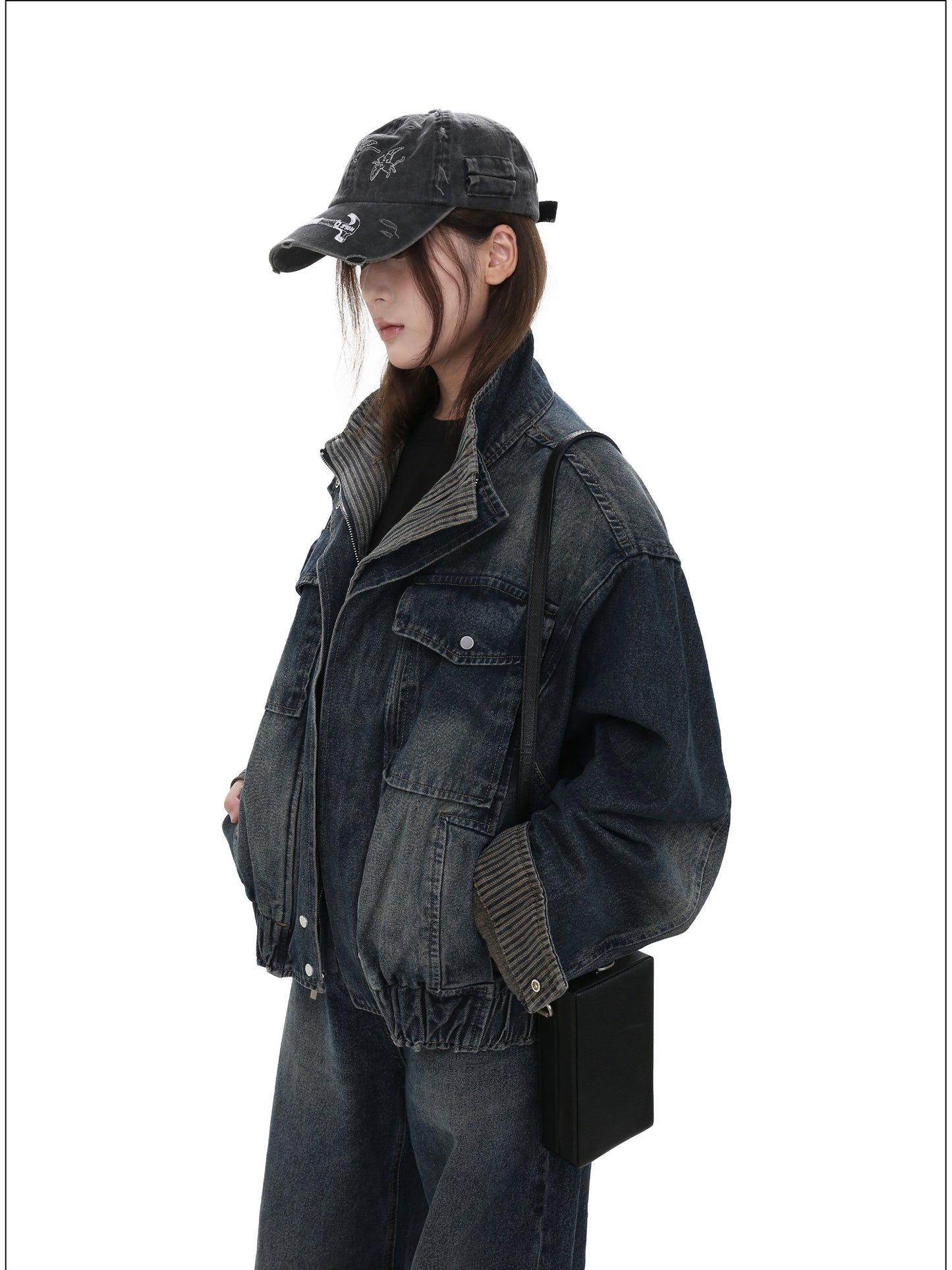 Retro Distressed Denim Jacket