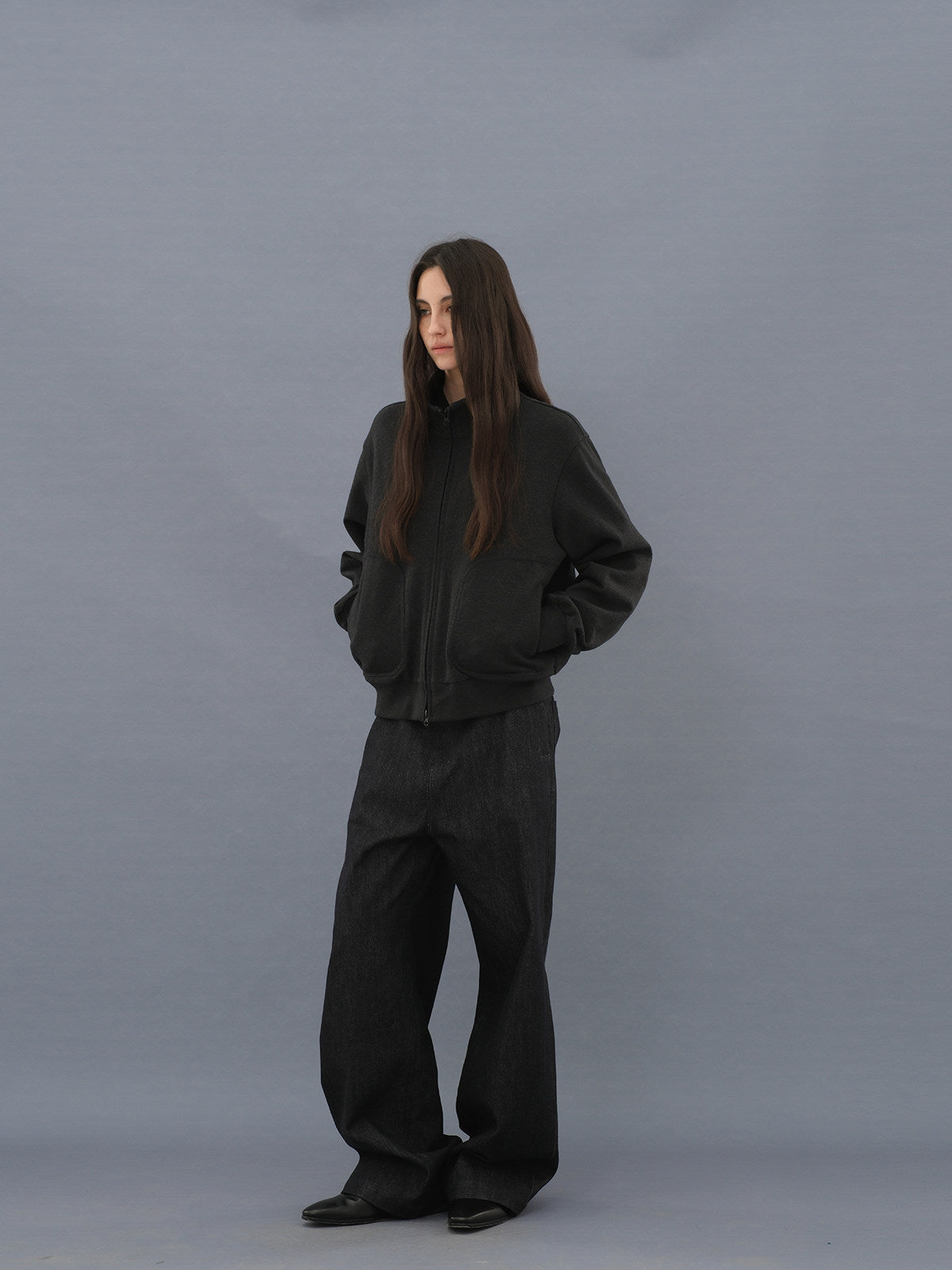 Fitted Zipper Sweatshirt