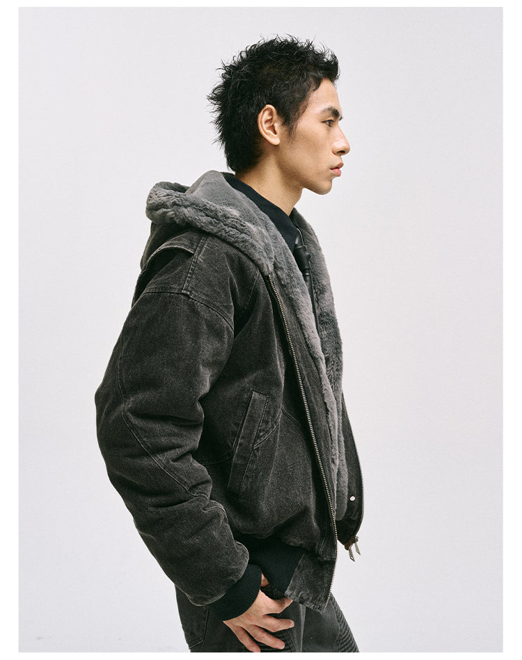 Heavy Canvas Mink Fur Jacket