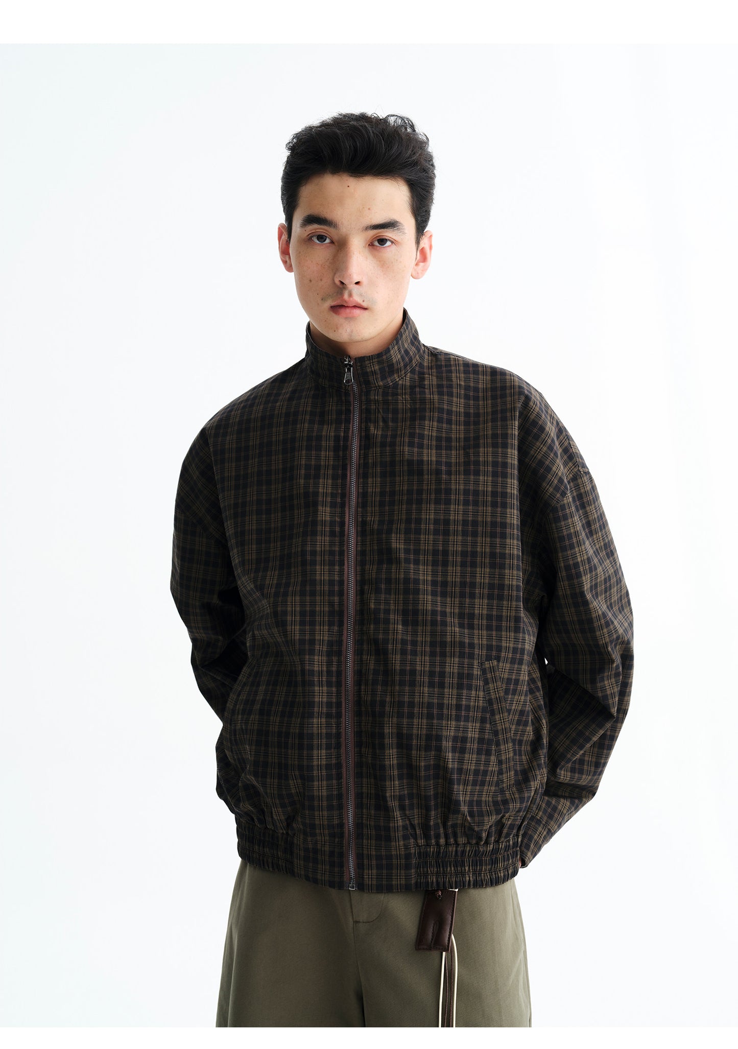 Retro Reversible Pleated Work Jacket