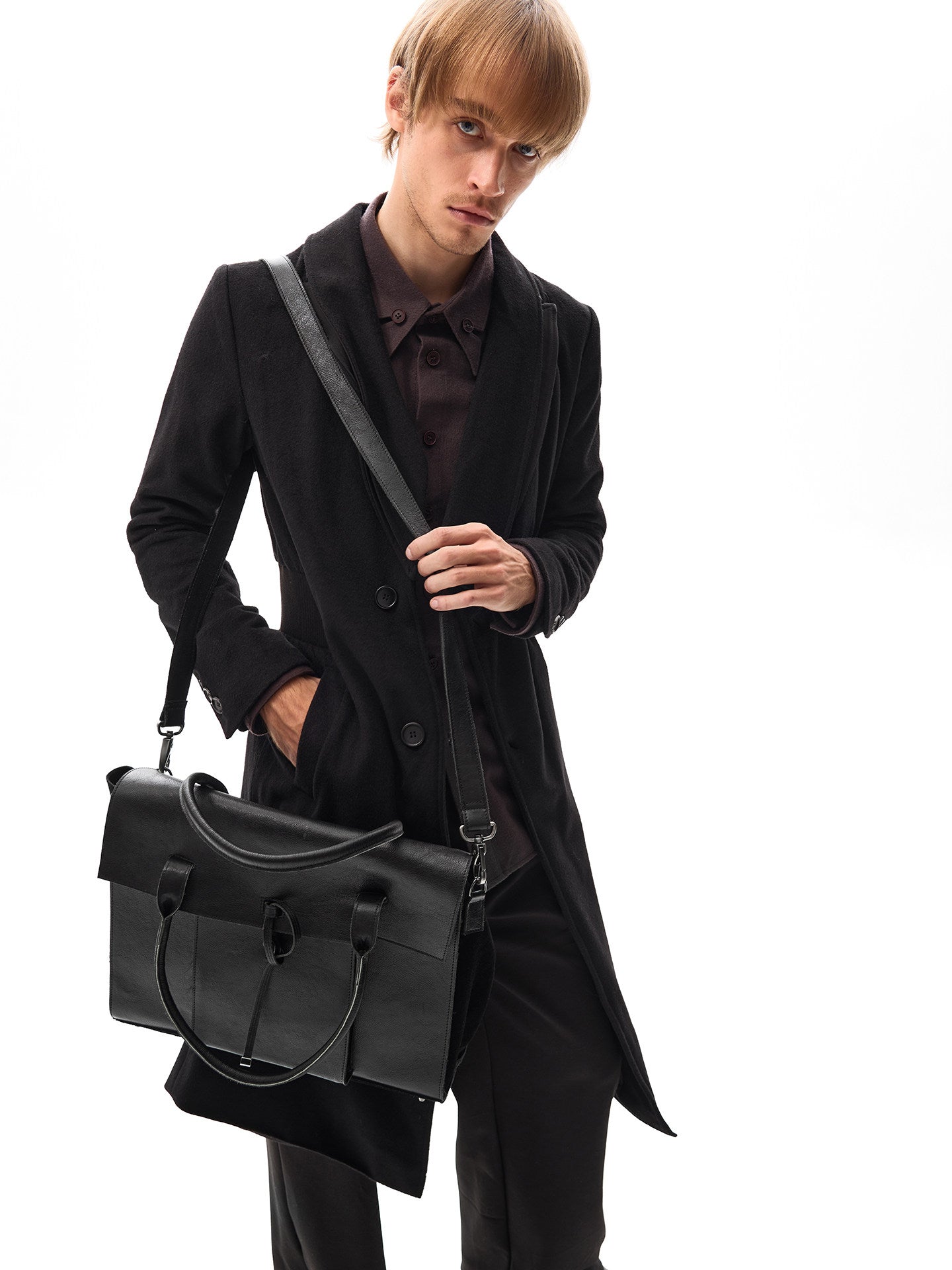 Cowhide Textured Tote Bag