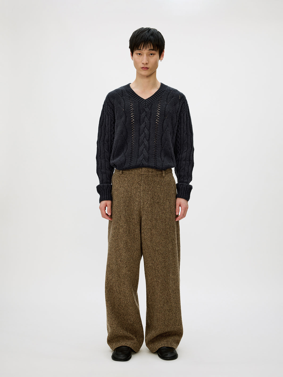 Tweed Loose Casual Pants