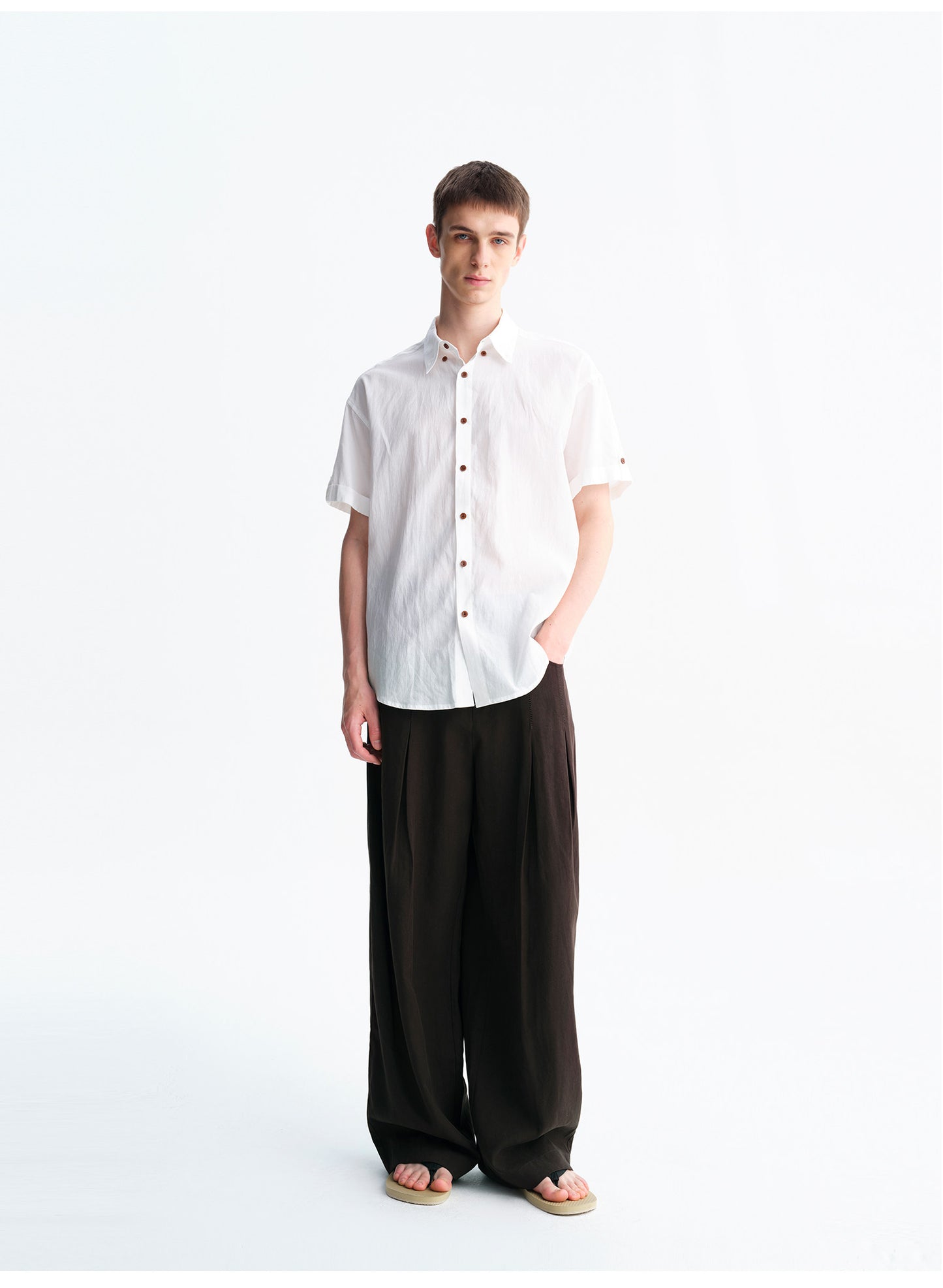 Vintage Linen-Style Casual Pants