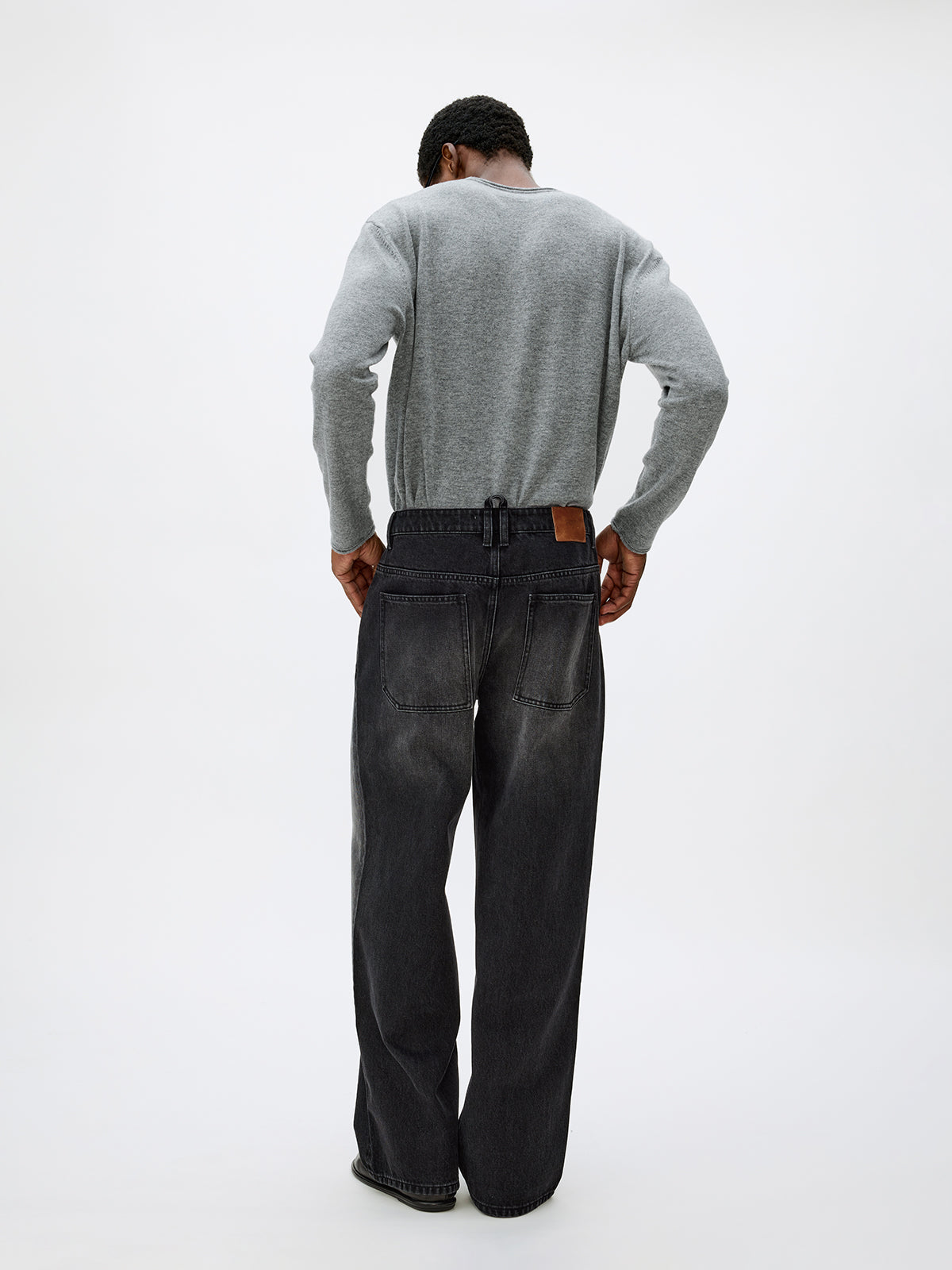 Wash-processed Straight-Leg Jeans