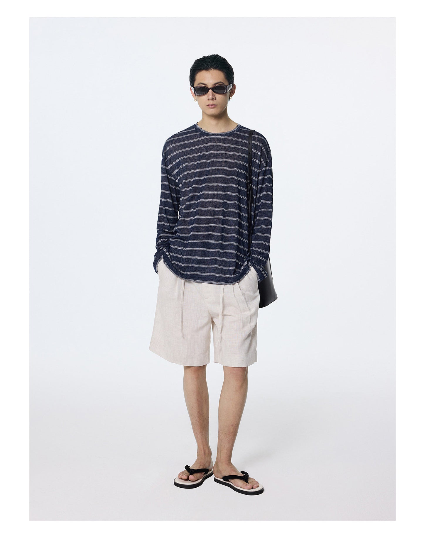Simple Casual Double-Pleated Shorts