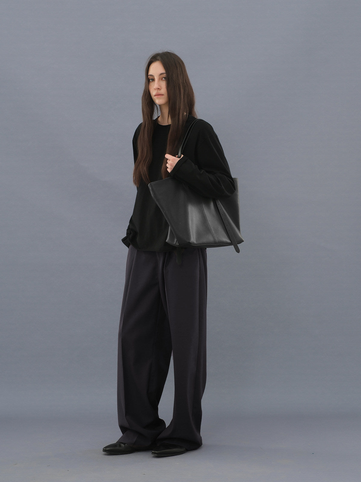 Wool-Blend Straight-Leg Pants