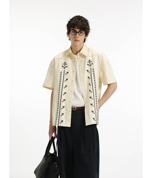 Imitation linen shirt