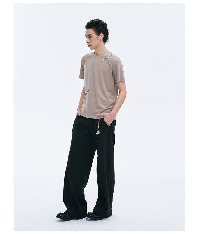 Wool blend casual pants