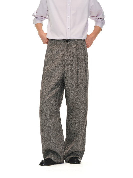 Wool Pants with Waistband