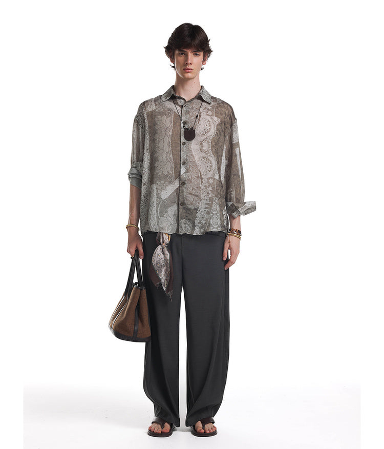 Casual pants with 3D wrinkle prevention