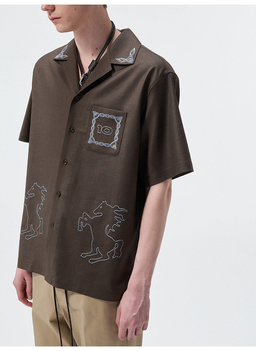 Embroidered Linen Shirt