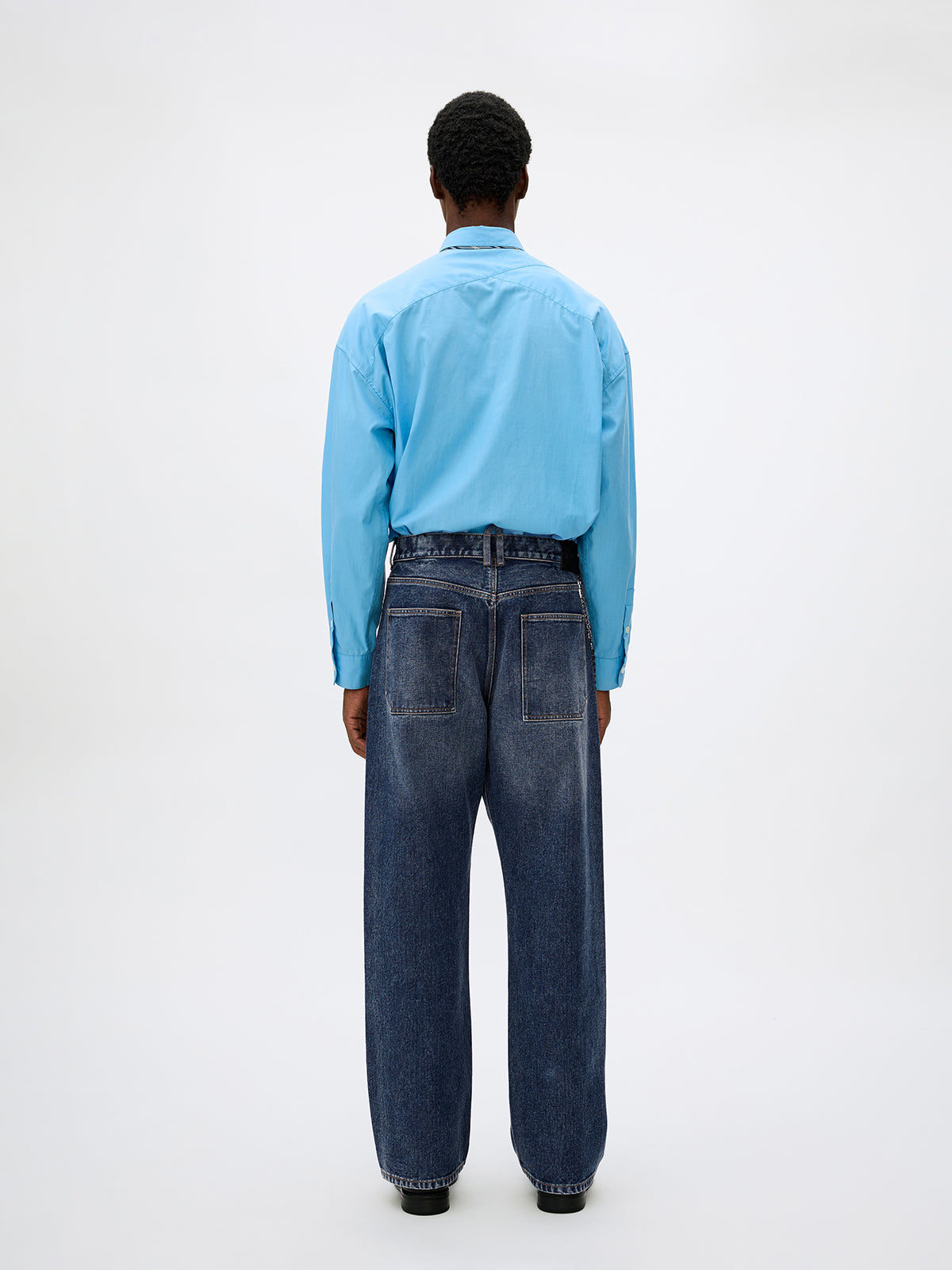 Cotton Twill Straight Leg Jeans