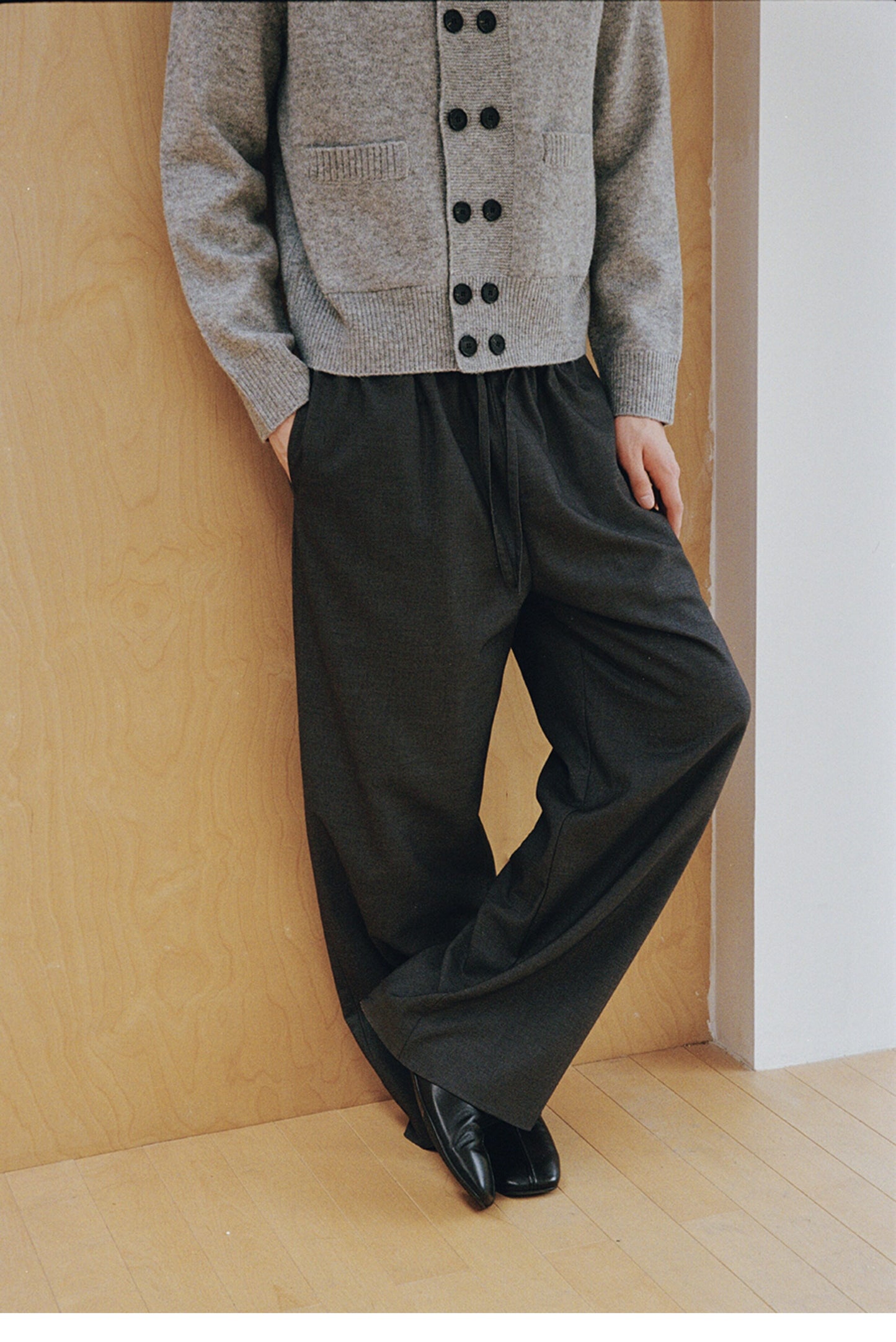 Drawstring Wide-Leg Pants