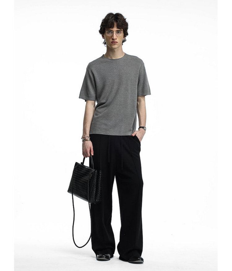 Relaxed Straight-Leg Casual Pants