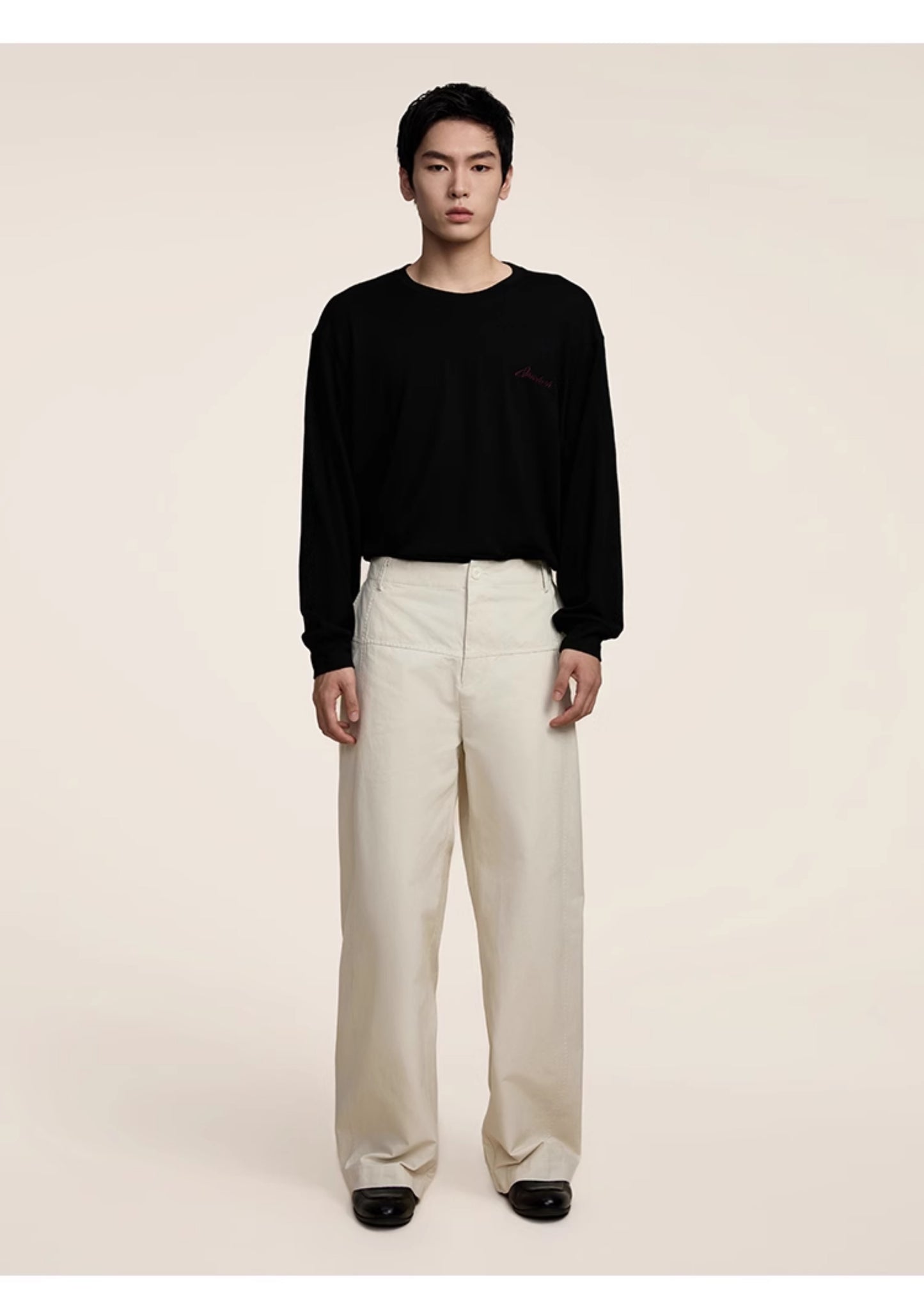 Basic loose-fitting casual pants