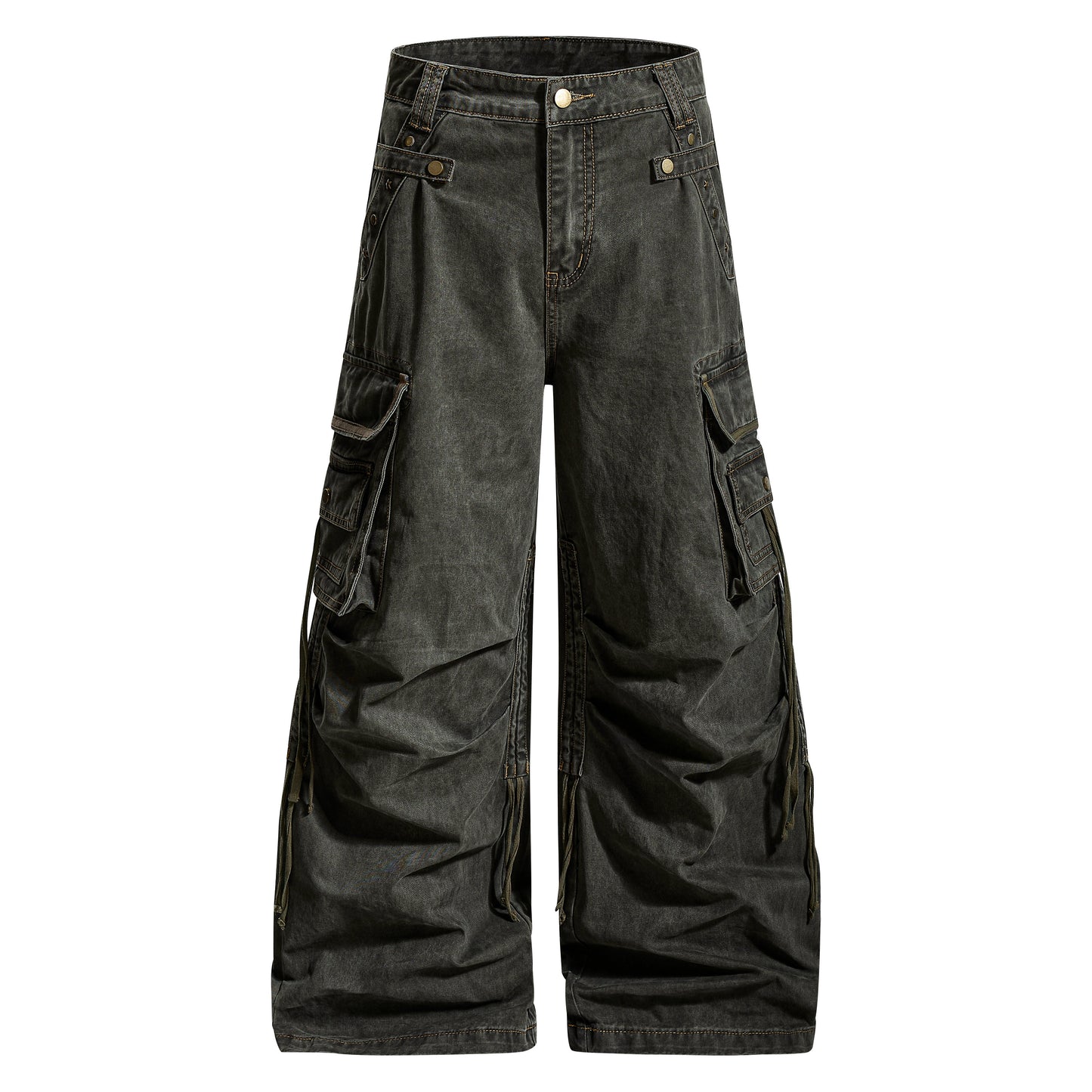 Wide-Leg Cargo Pants