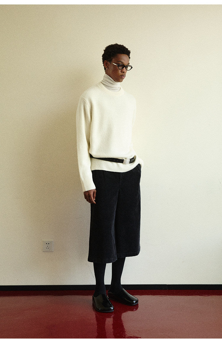 Wool & Cashmere Blend Crew Neck Sweater