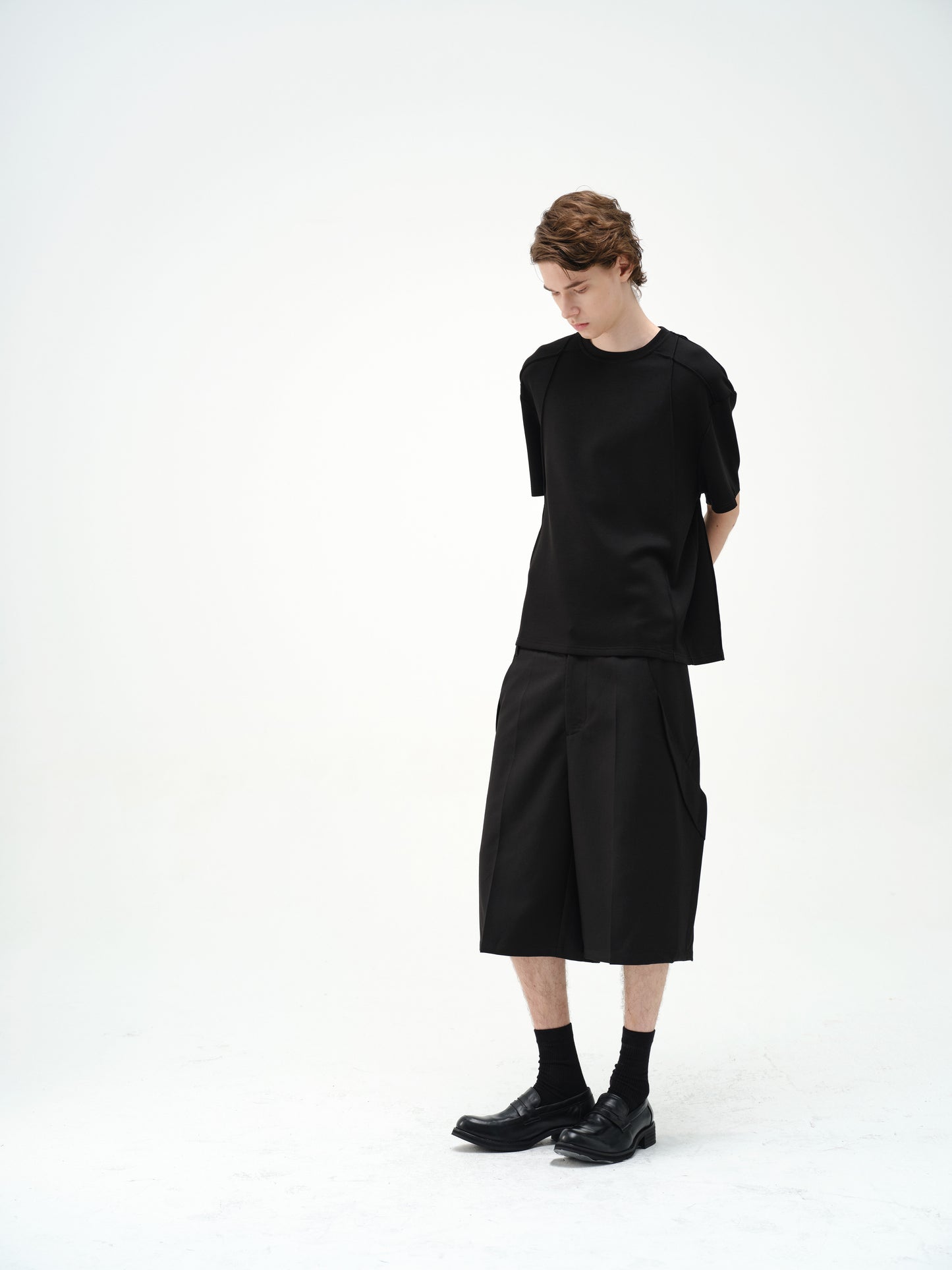 3D cropped shorts
