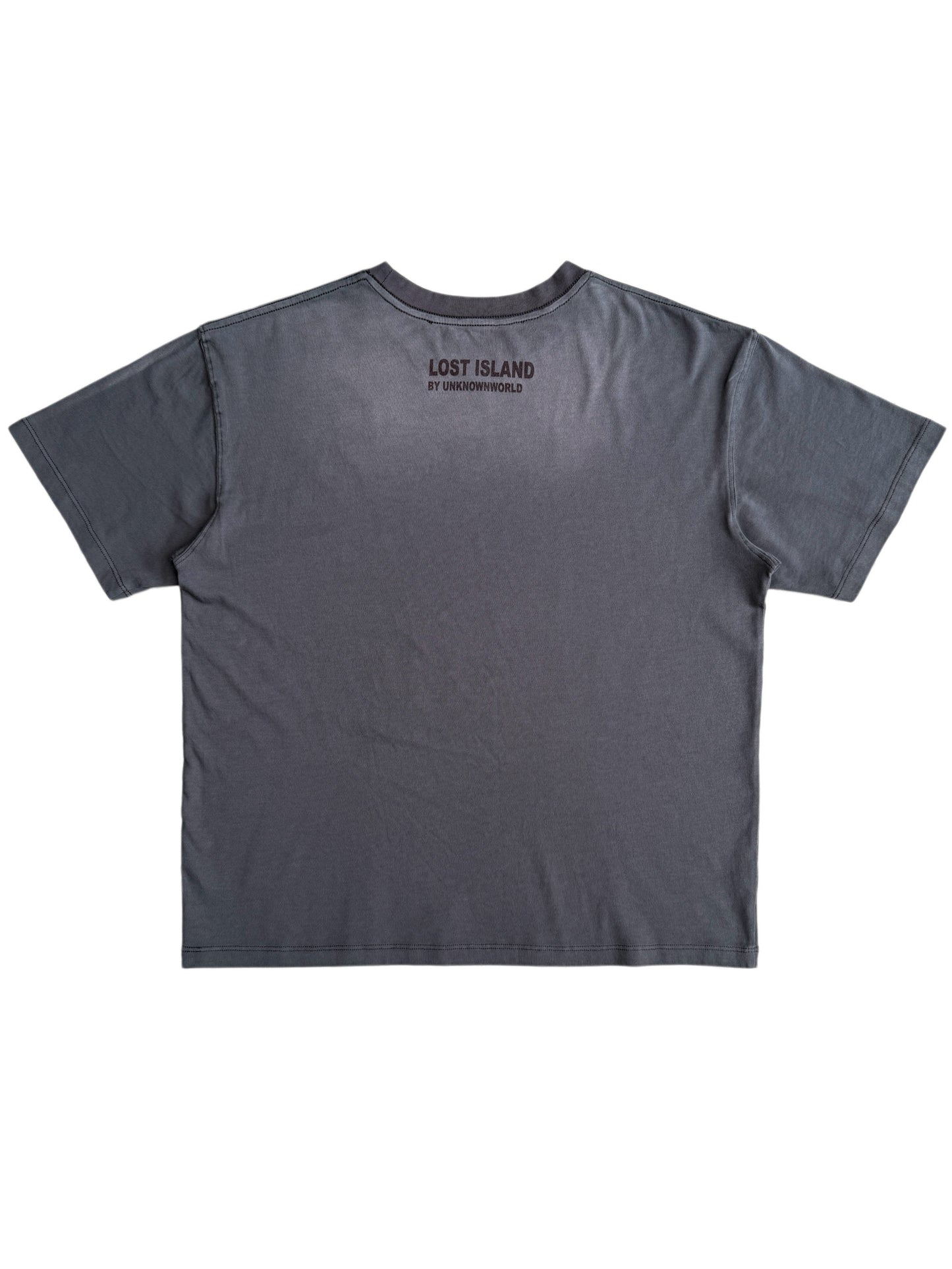 Distressed Distressed-Look Print T-Shirt