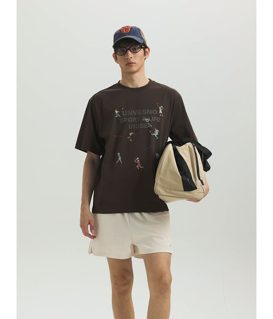 Antibacterial cool feeling printed T-shirt