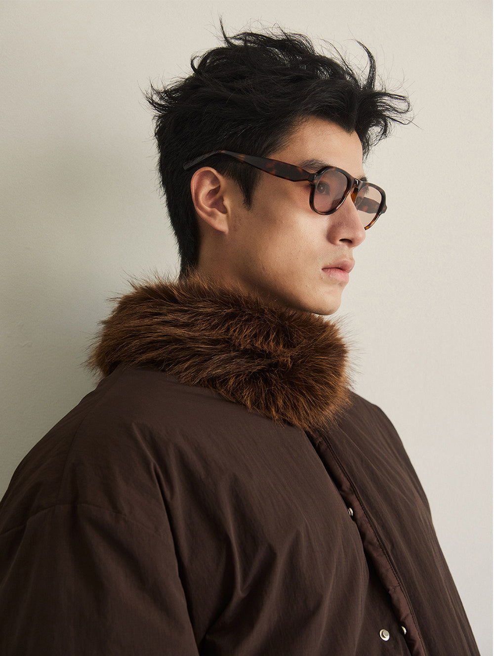 Adjustable Fur Collar Down Jacket
