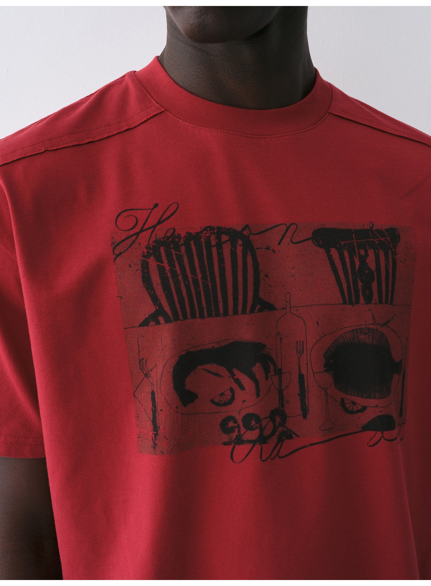 Distressed-Print T-Shirt