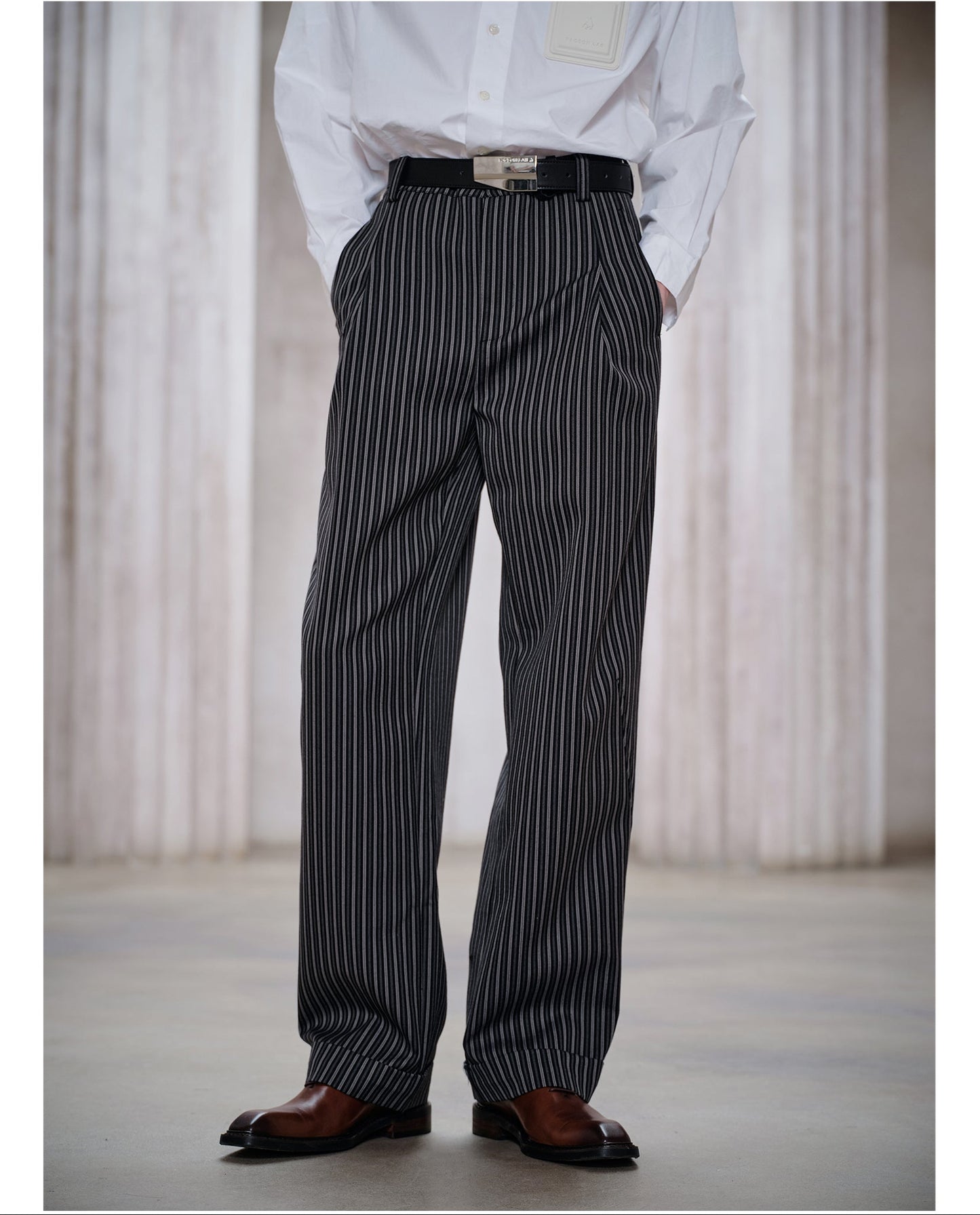 Wool High-End Straight Pants