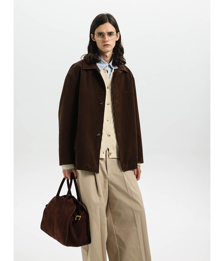 Unisex Damaged Suede Jacket