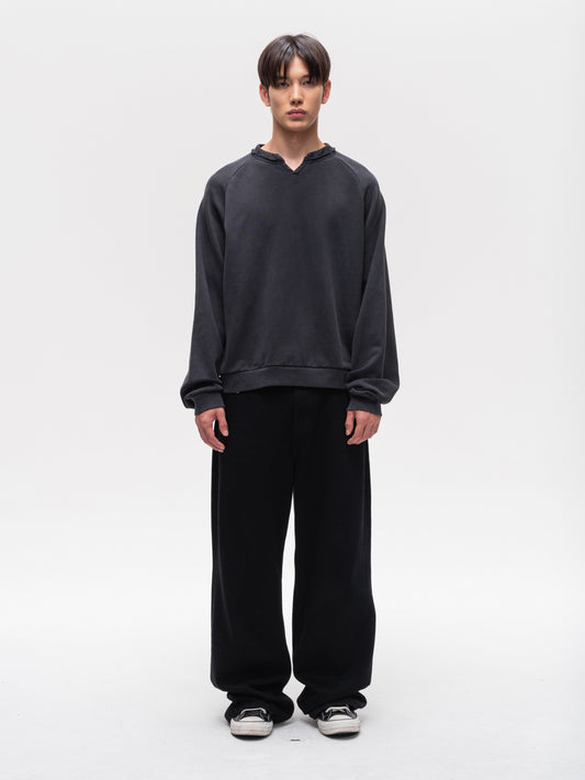 Split-Neck Sweatshirt