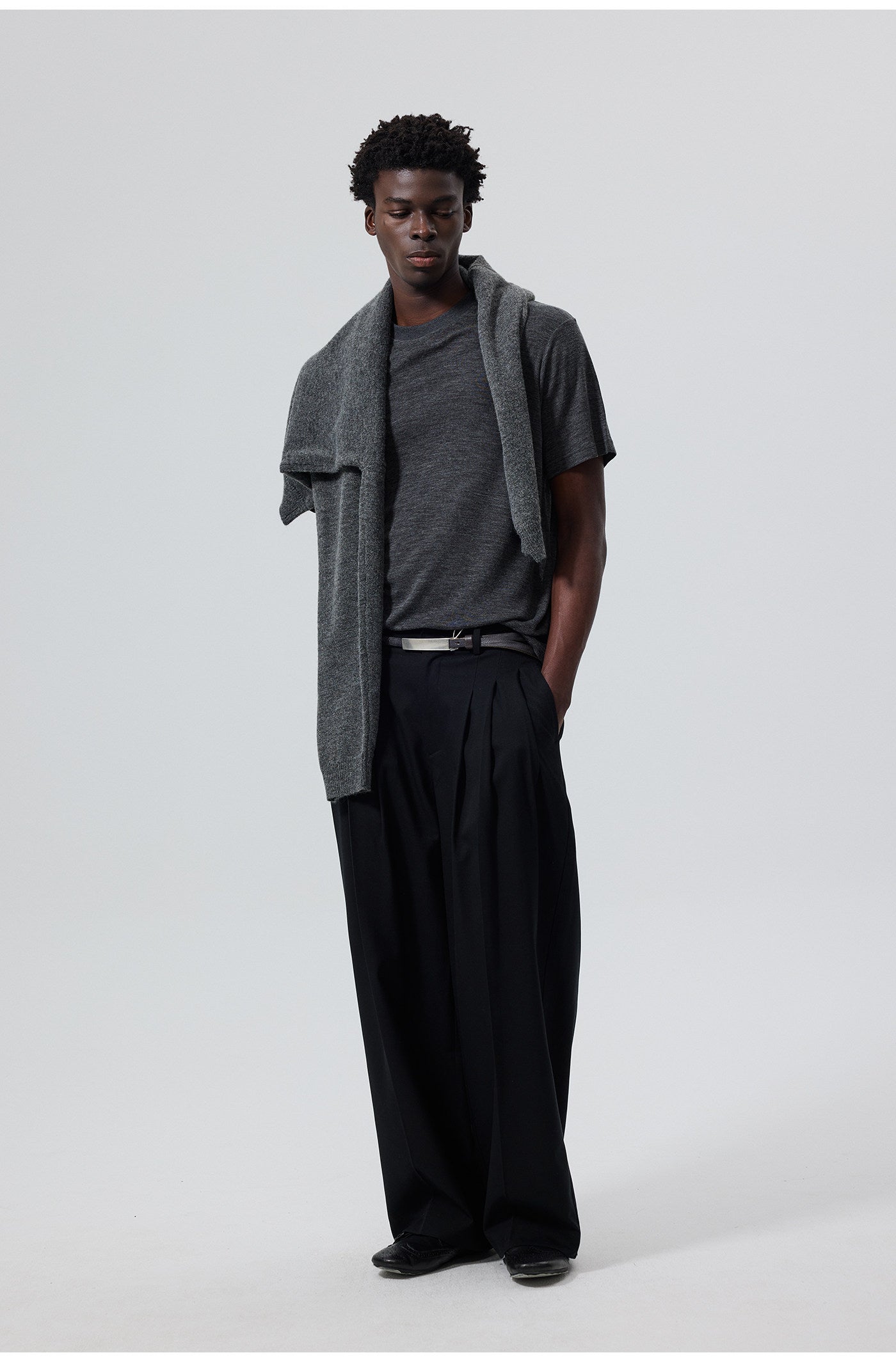 Wrinkle-Resistant Pleated Casual Pants