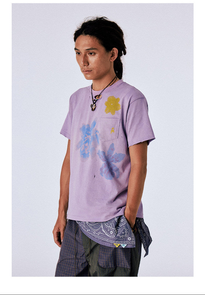Distressed Print T-Shirt