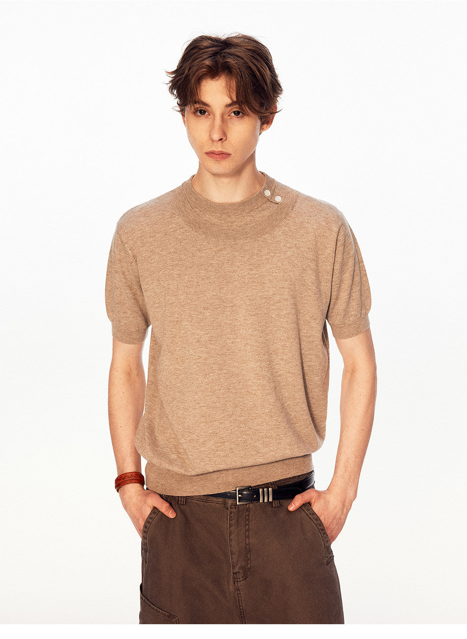 Faux Two-Piece Knit Shirt