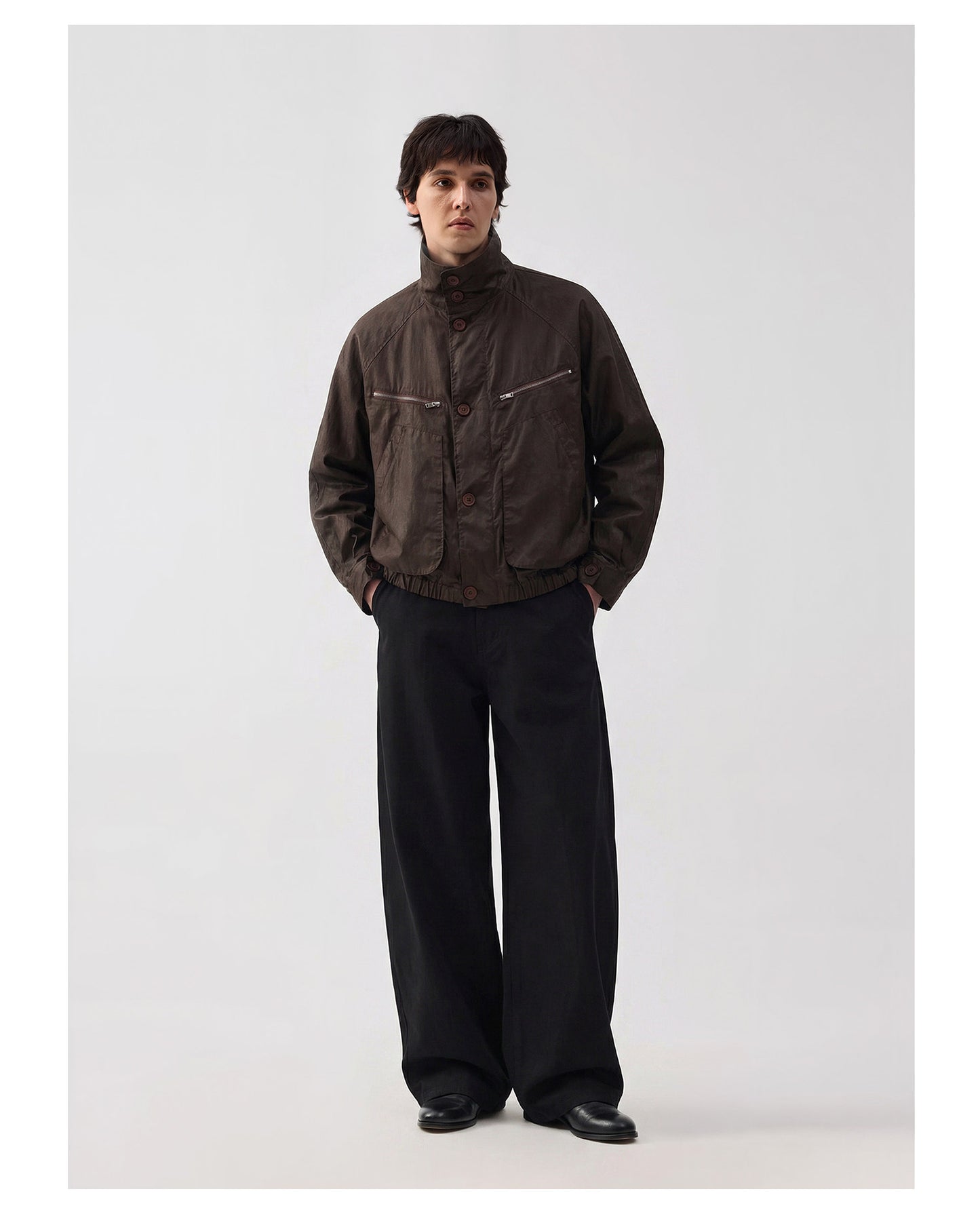 Waxed nylon jacket