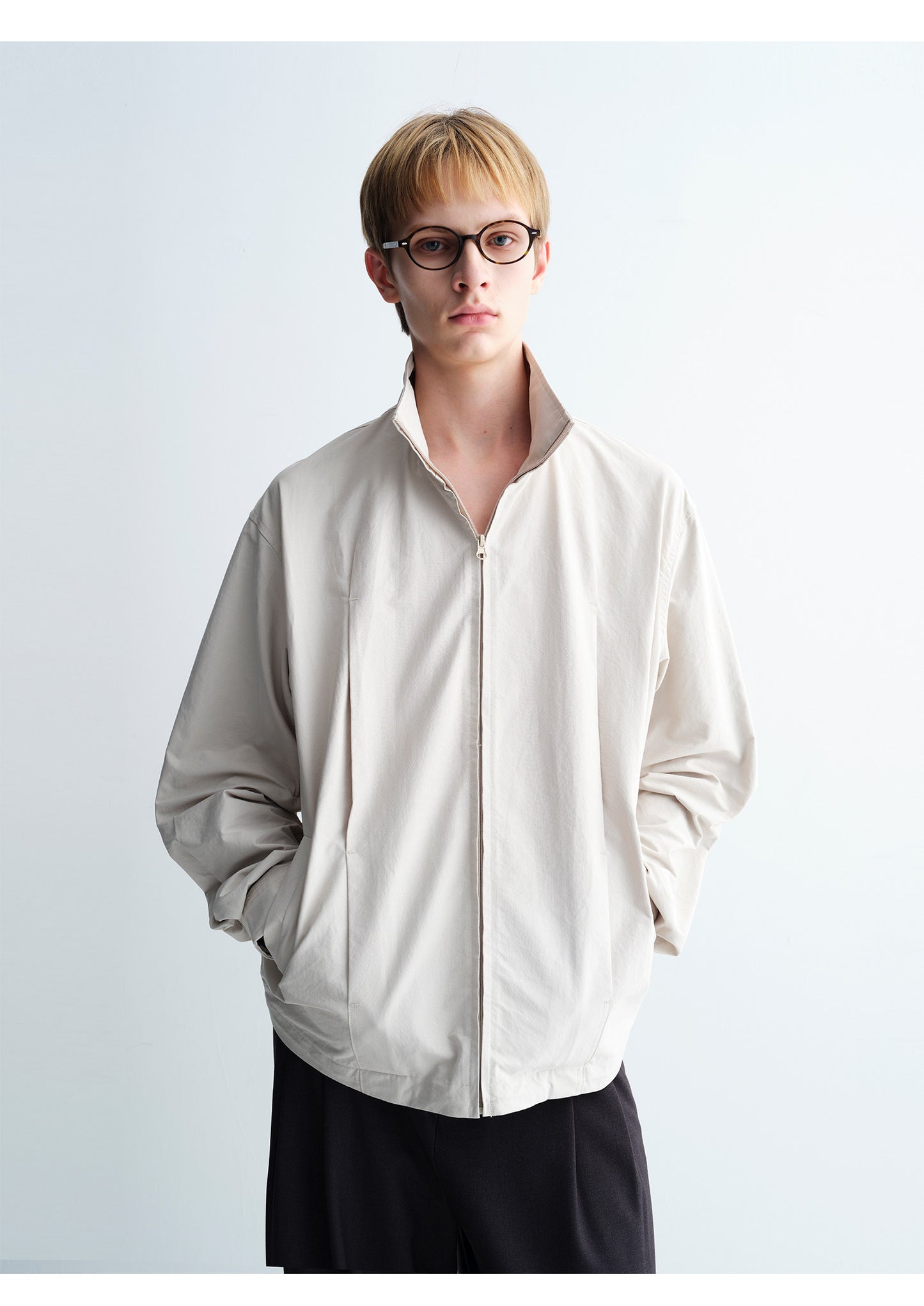 Pleated Pocket Casual Jacket