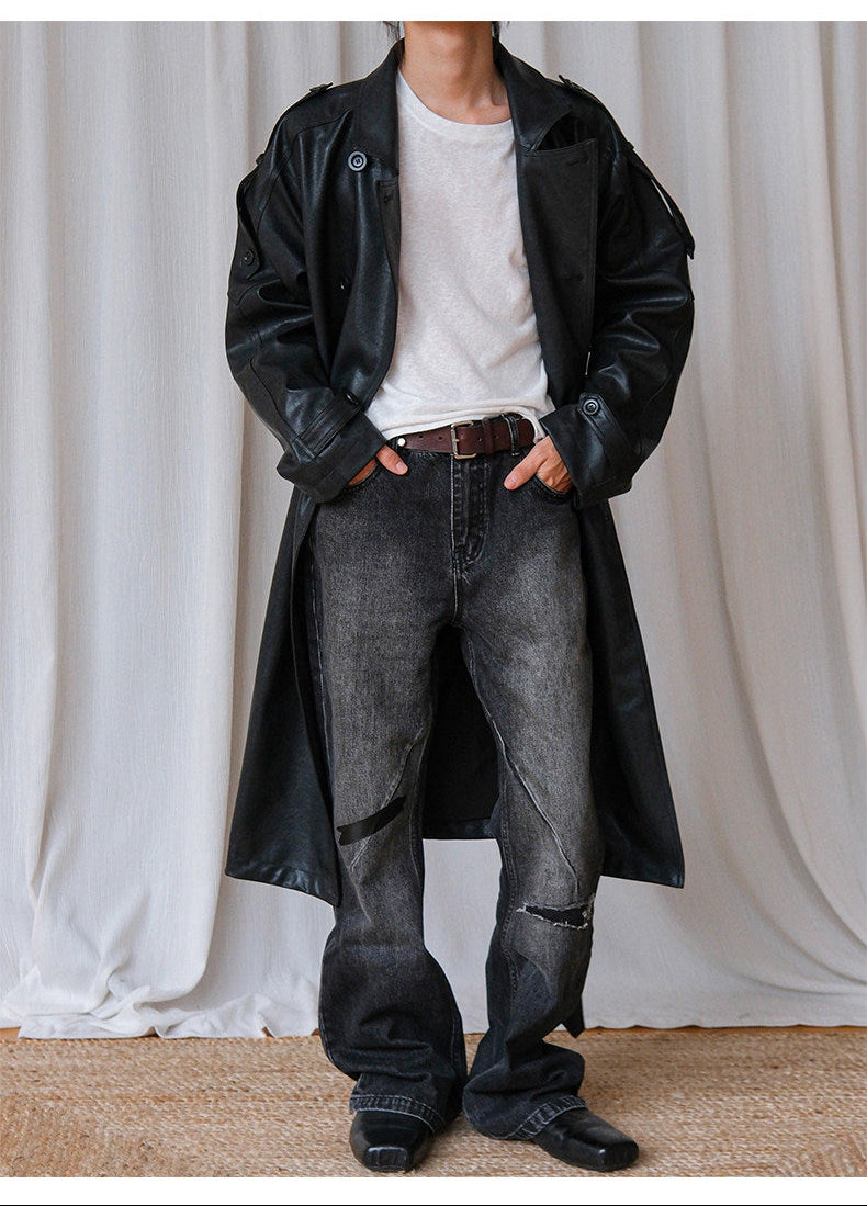 Double-breasted trench coat