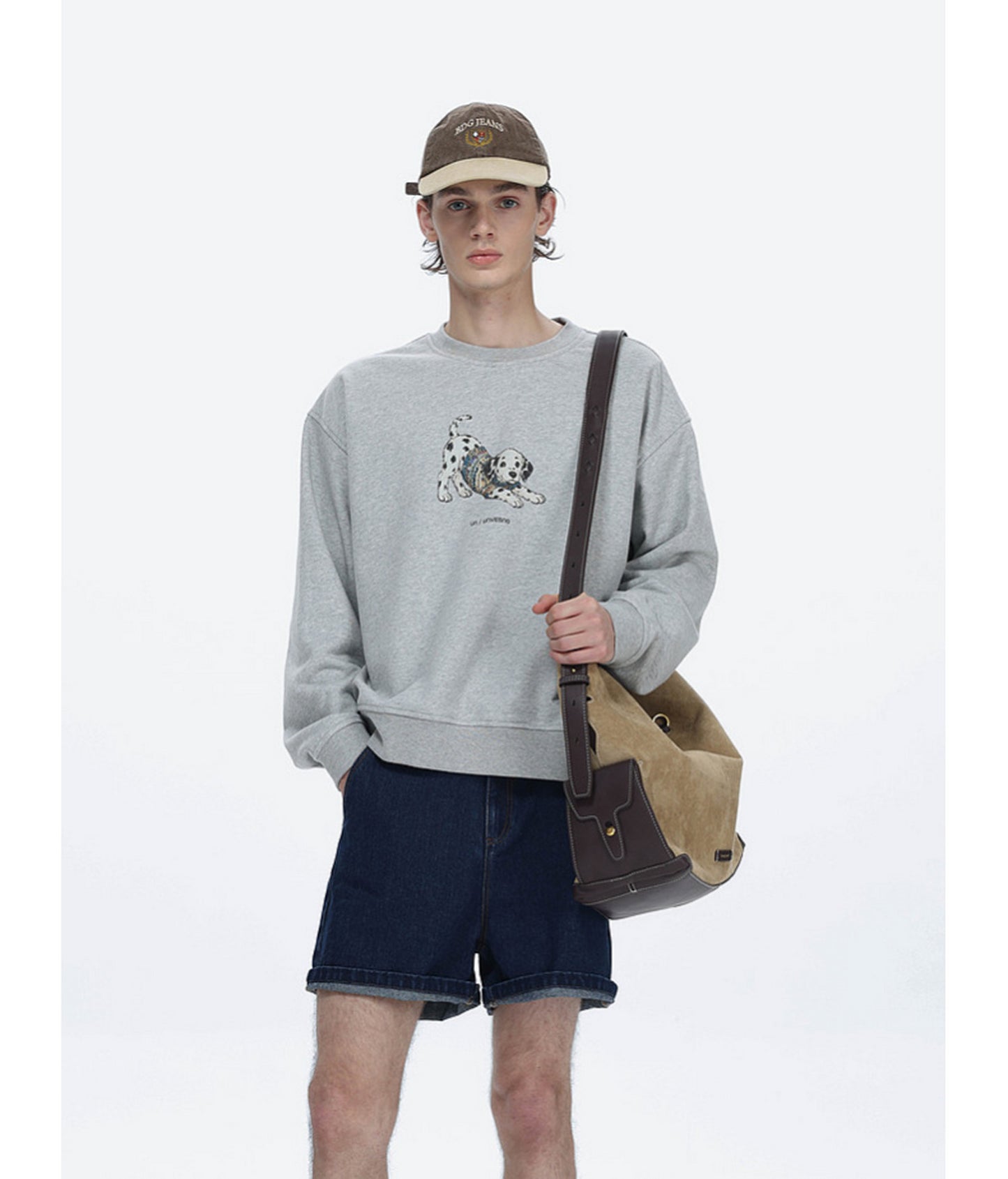 Loose-Fitting Printed Crew-Neck Sweatshirt