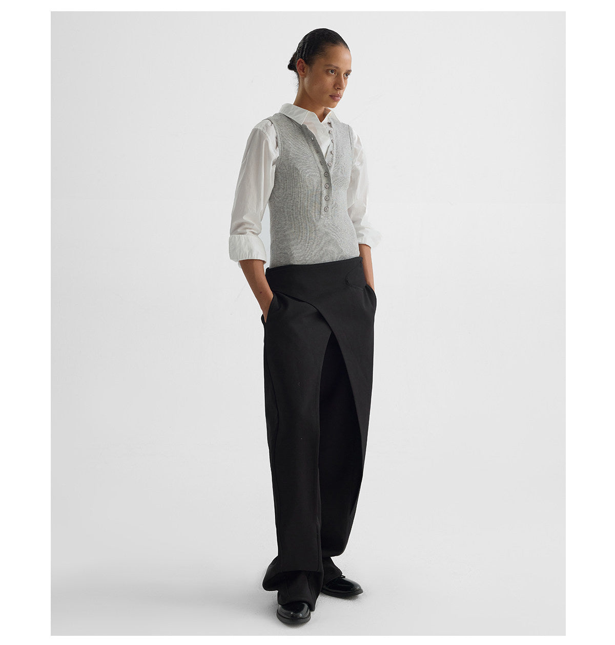 Waistband Wide-Leg Pants