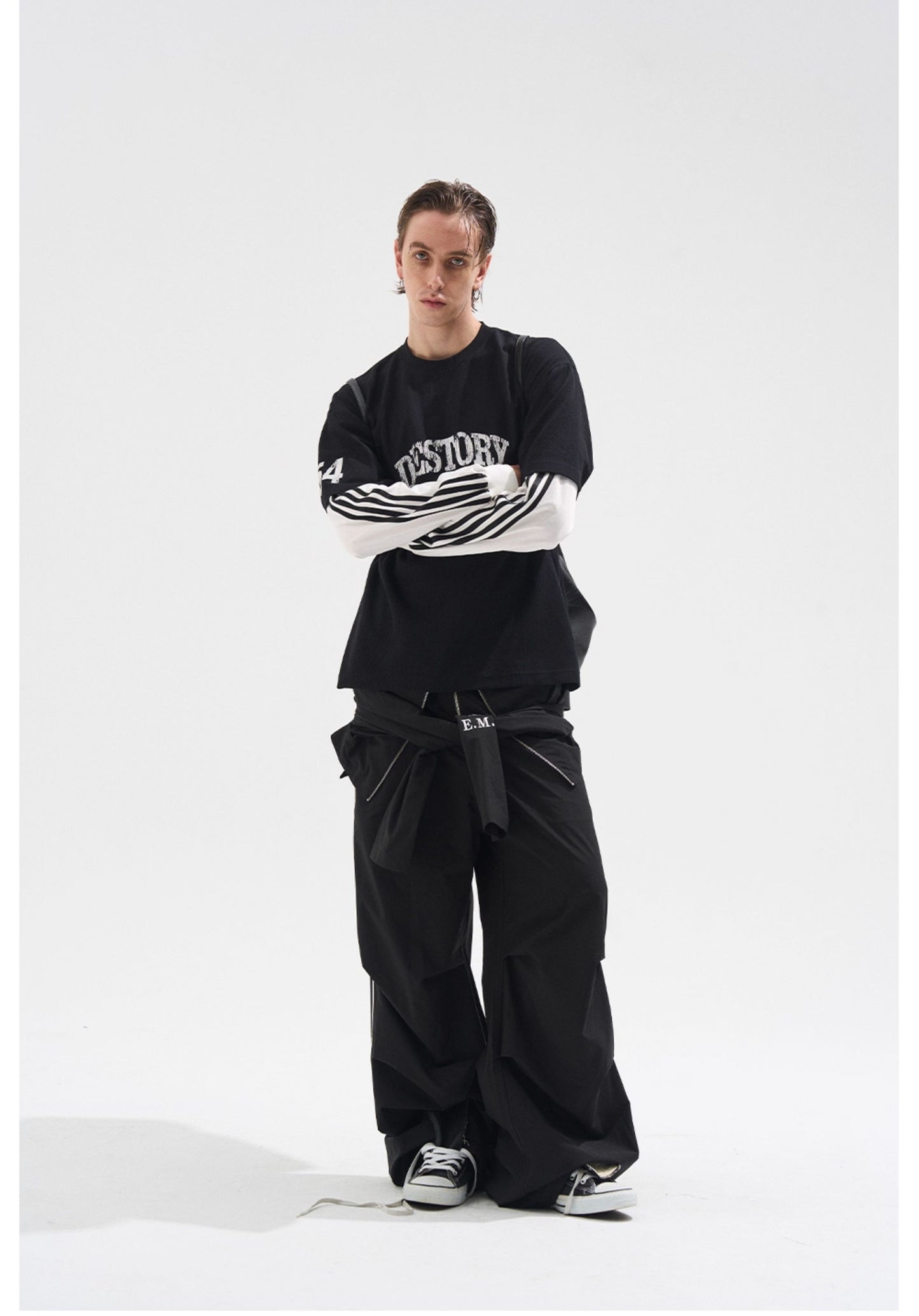 Pleated sweatpants