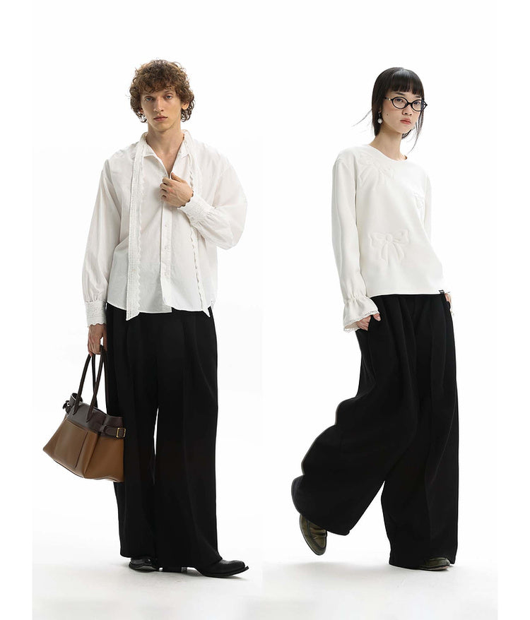 Wide Knit Casual Pants