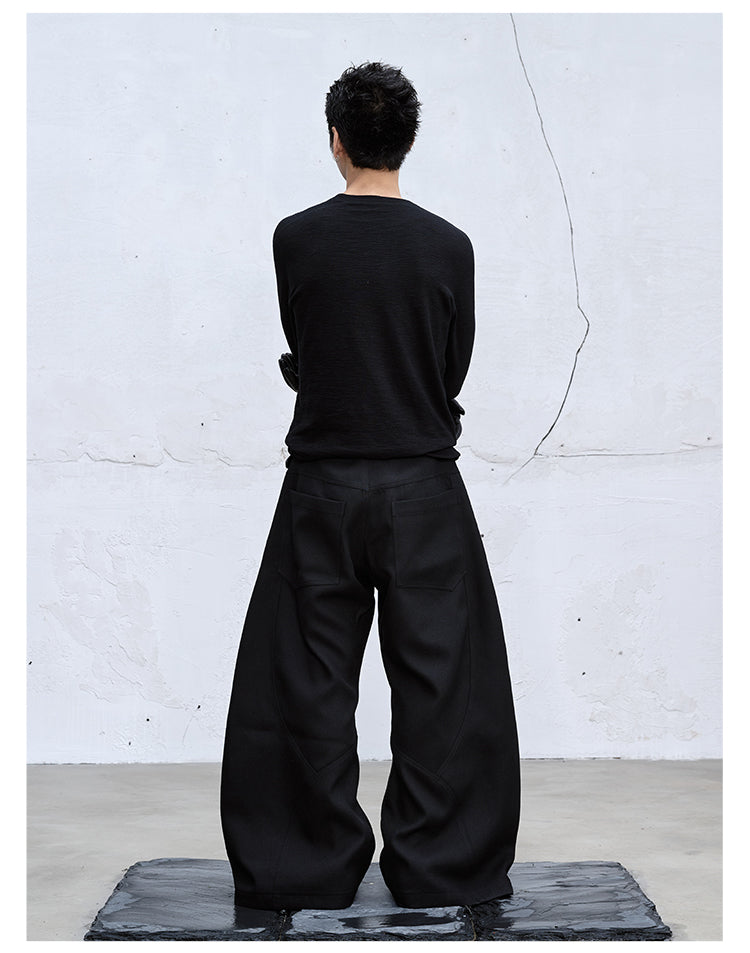 Draped Clean Fit Casual Pants